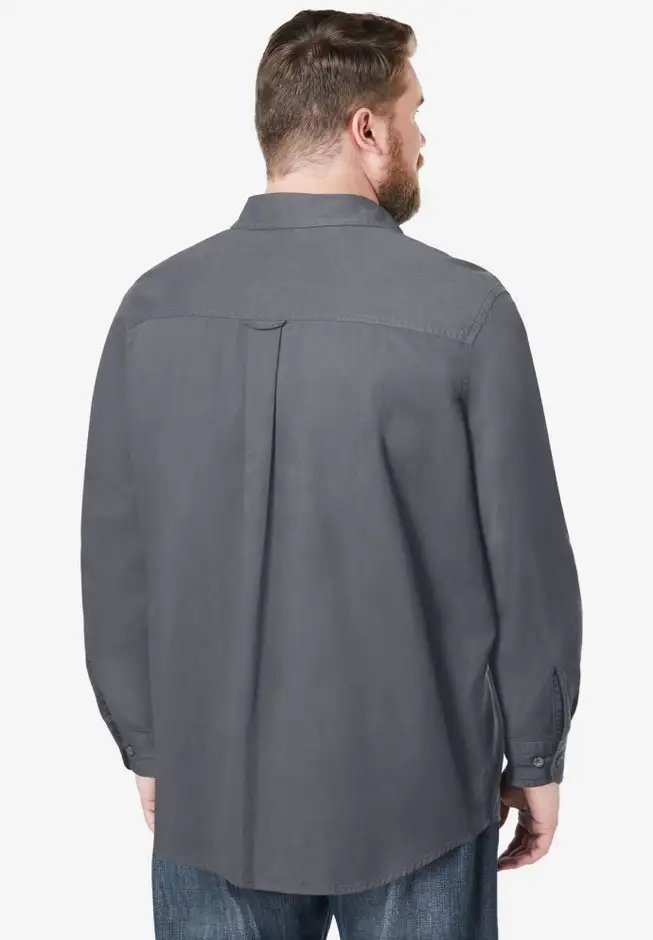 Long Sleeve Denim and Twill Shirt