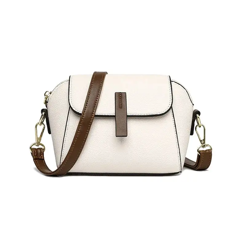 Chic Charm: Small Pu Leather Shoulder Purse With Fur Ball