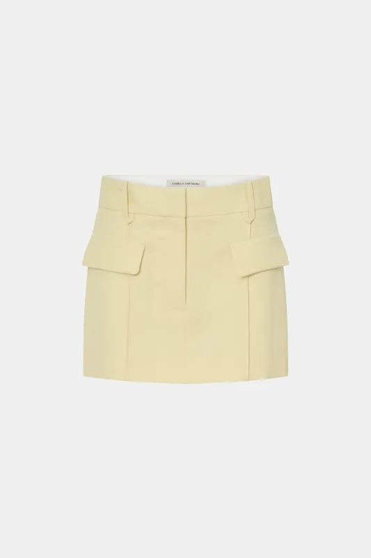 Lemon Yellow Wrap Skirt