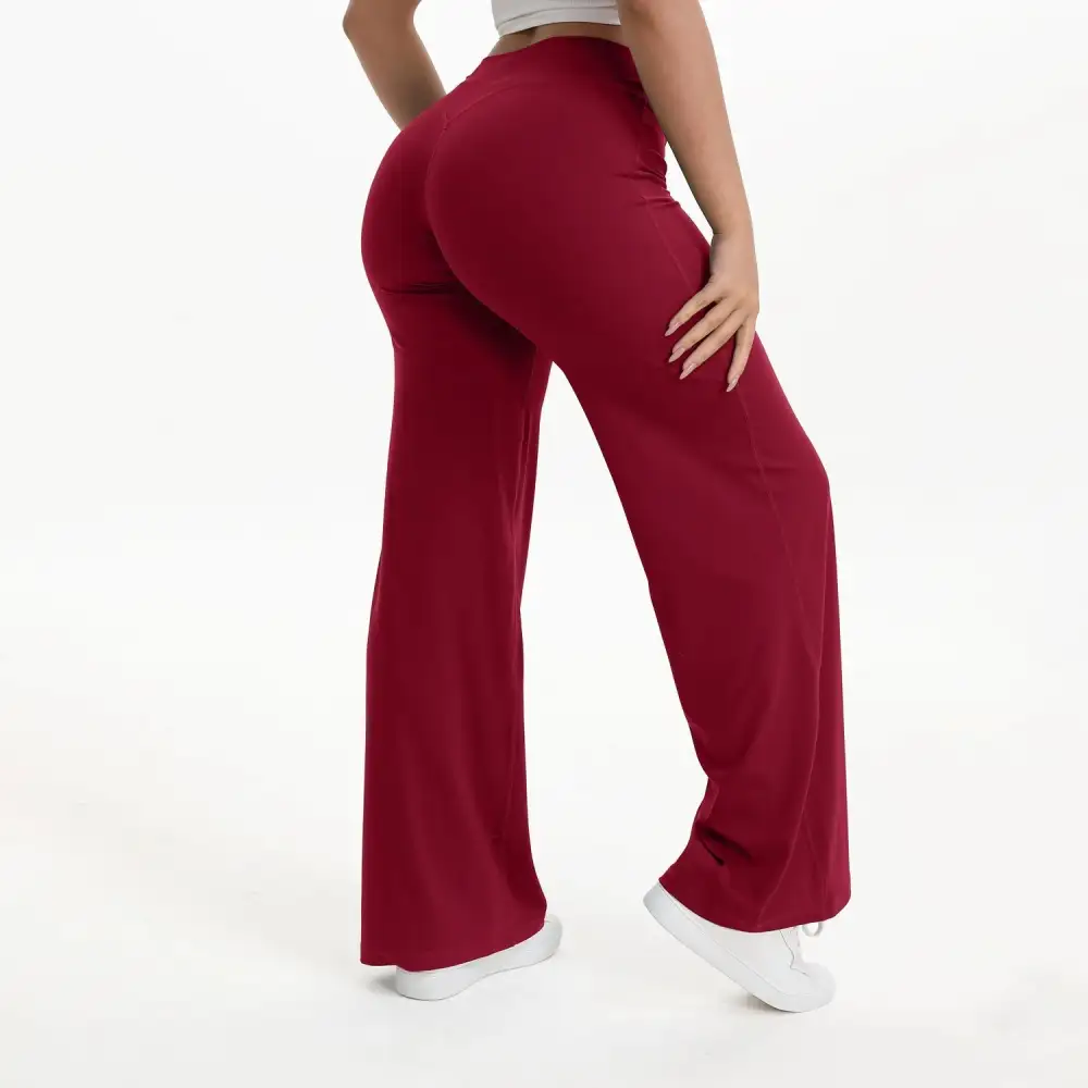 Straight Leg Waist Yoga Pants Gym Leggings Running Sports