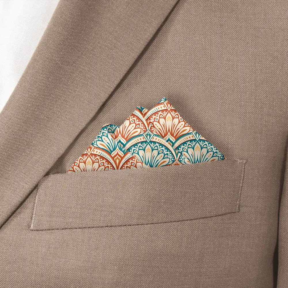 Classic Coordinated Art Deco Pocket Square