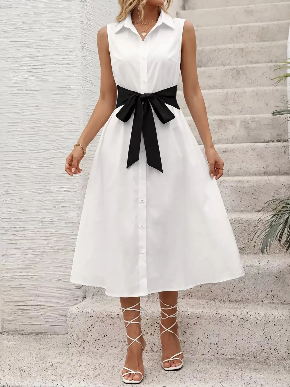 Modern Sleeveless Casual Dress