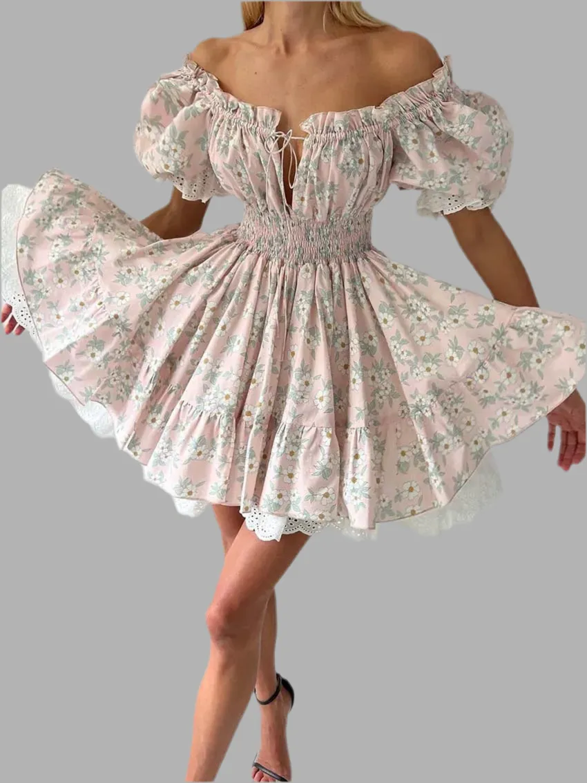 Modern Puff Sleeve Mini Dress