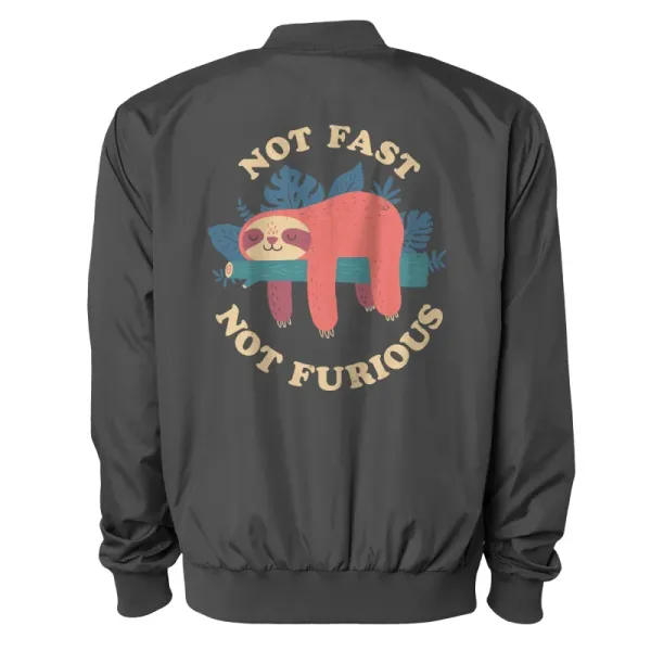 Humorous Sloth Zip Up Jacket