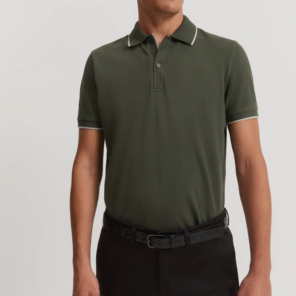 Men's Pique Slim Fit Stretch Polo Shirt