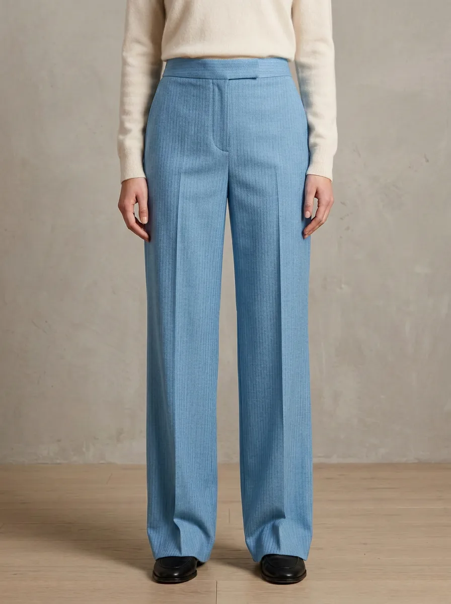 Herringbone Wide Leg Pants