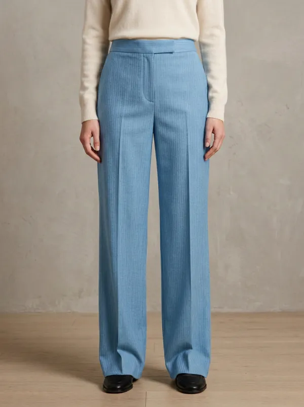 Herringbone Wide Leg Pants