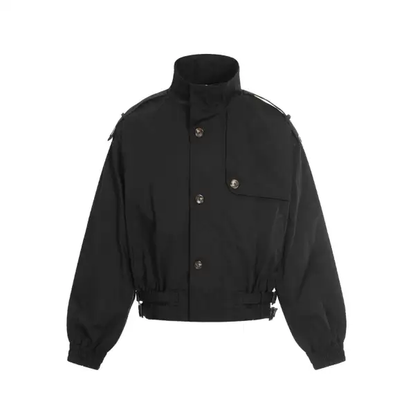 Strap Detail High Neck Jacket