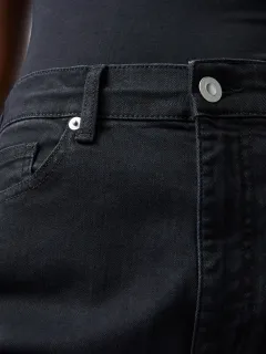 Straight Slim Solid Color Denim Trousers