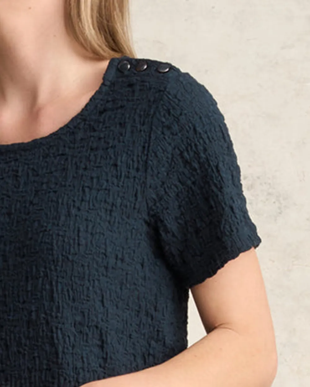 Crinkle Cotton T-Shirt
