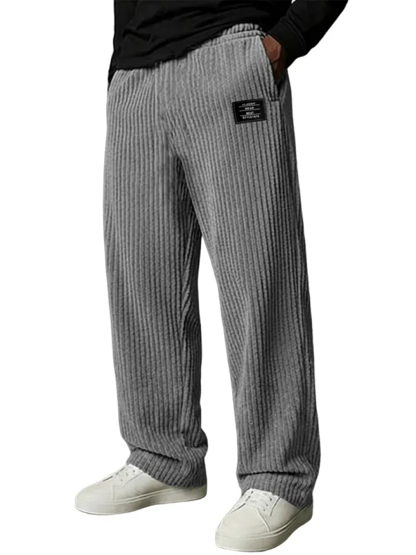 Corduroy Striped Seamed Trousers