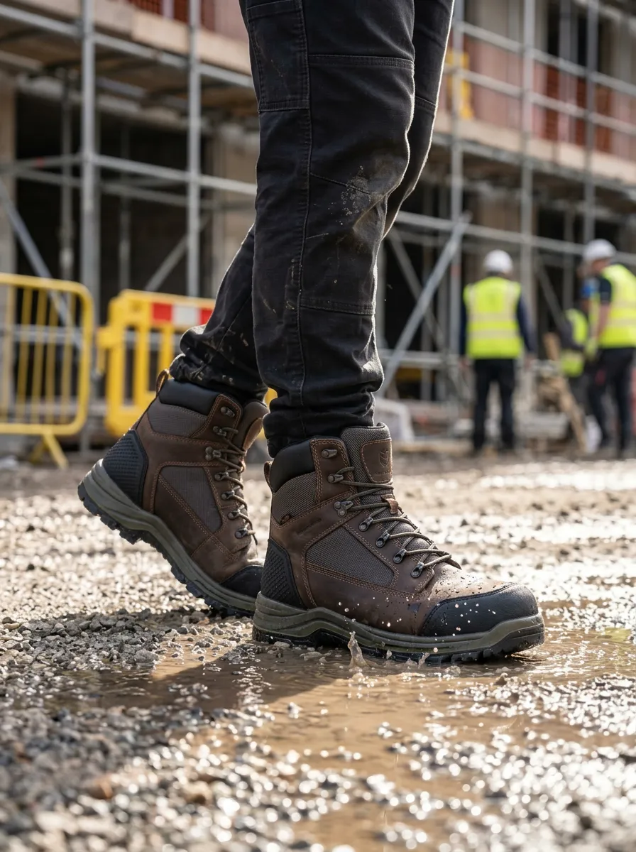Signature Construction Detail Men' Waterproof Work Boots