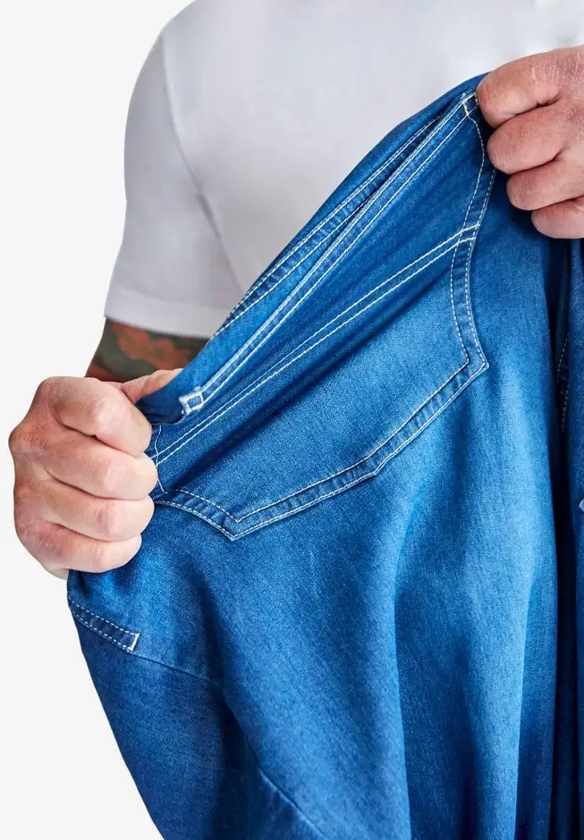 Relaxed Fit Cargo Denim Look Sweatpants