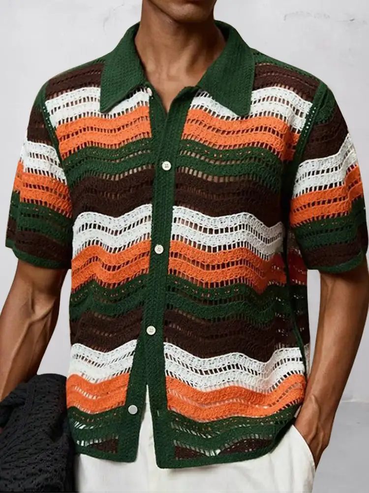 Open Stitch Utility Pocket Shirt