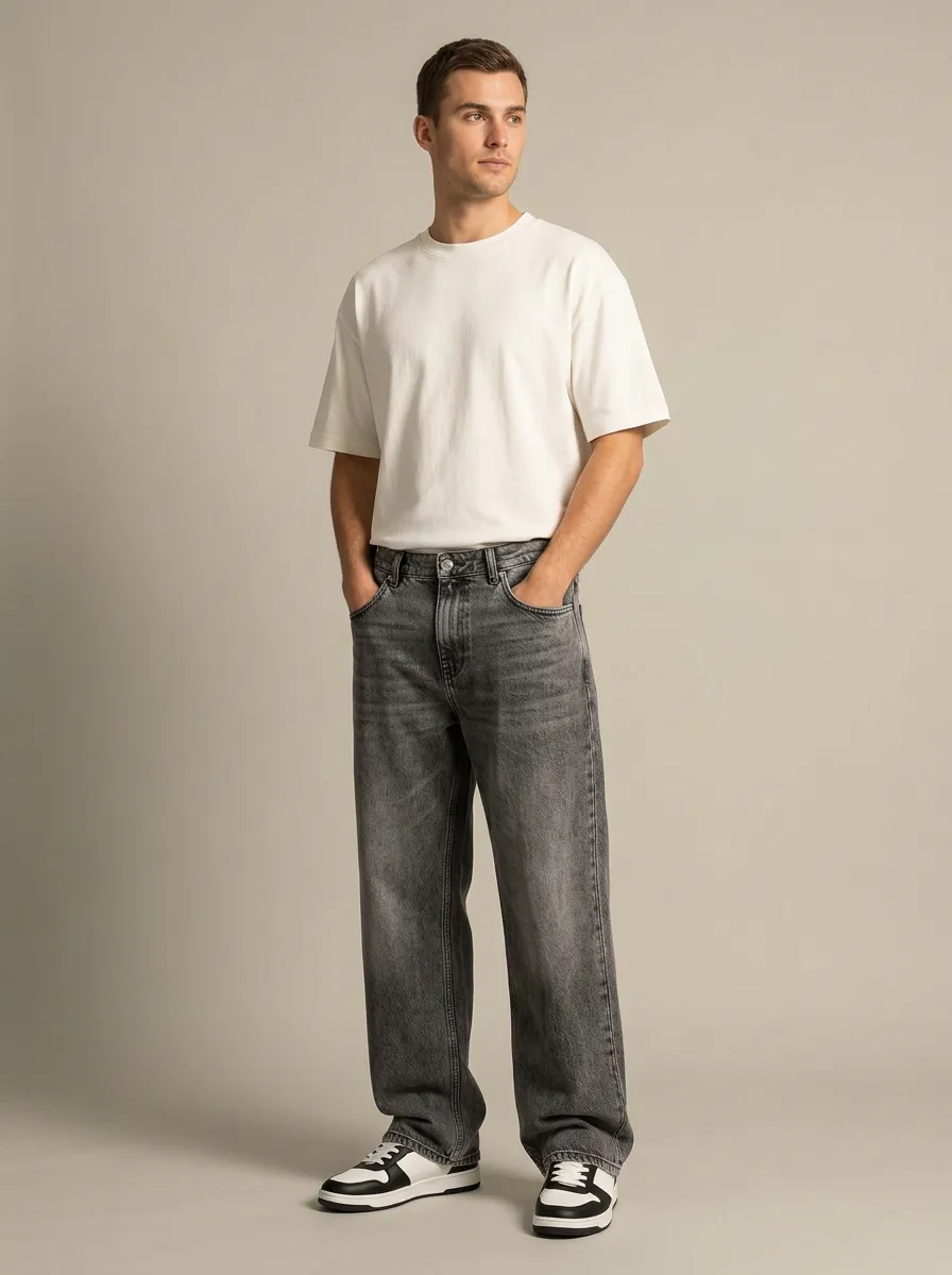 Men's Unstructured Relaxed Fit Jeans