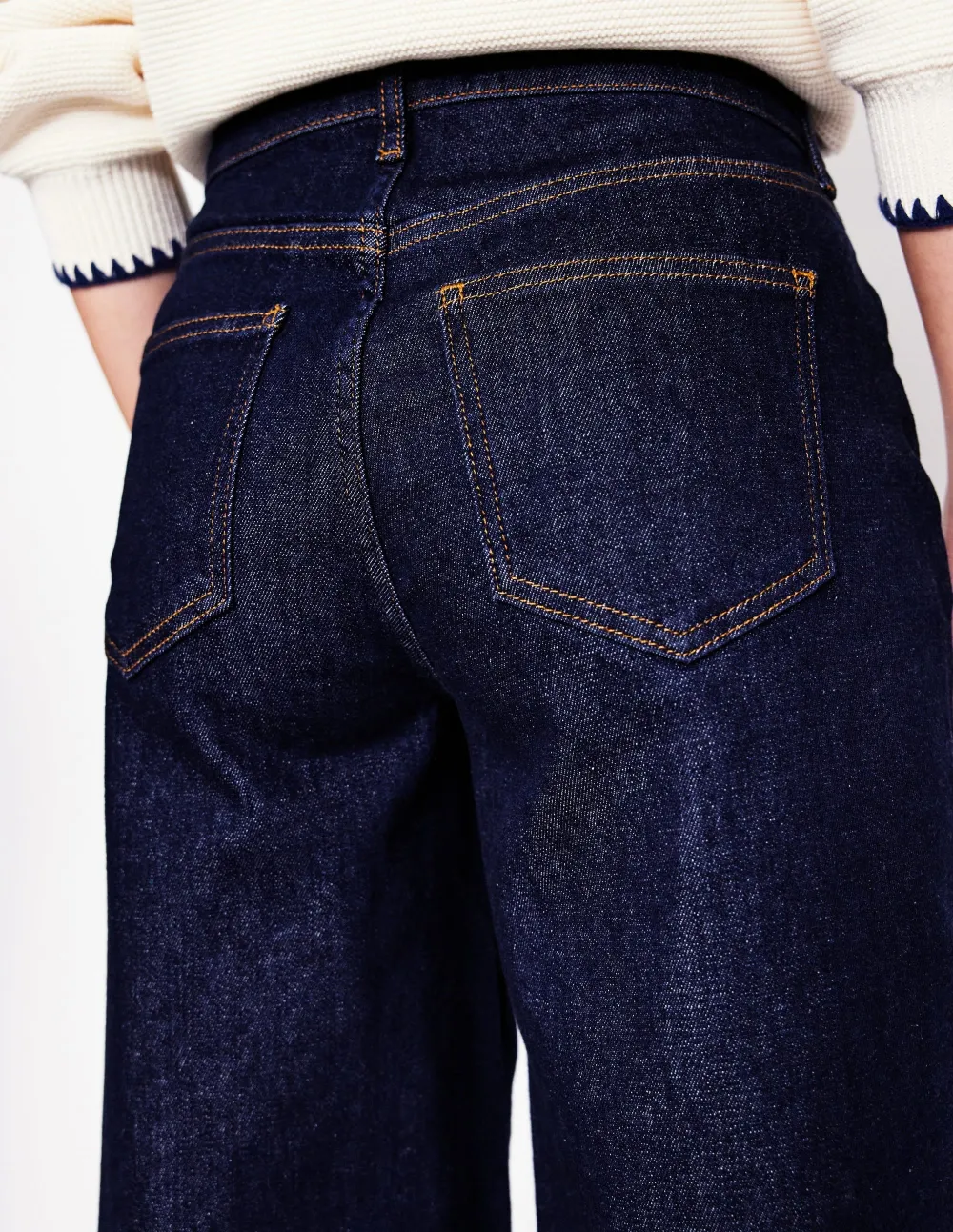 High Rise Wide Leg Jeans -Indigo Rinse