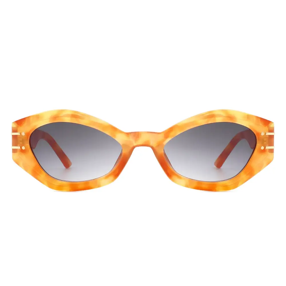 Relaxed Cat Eye Oval Frame Sunglasses