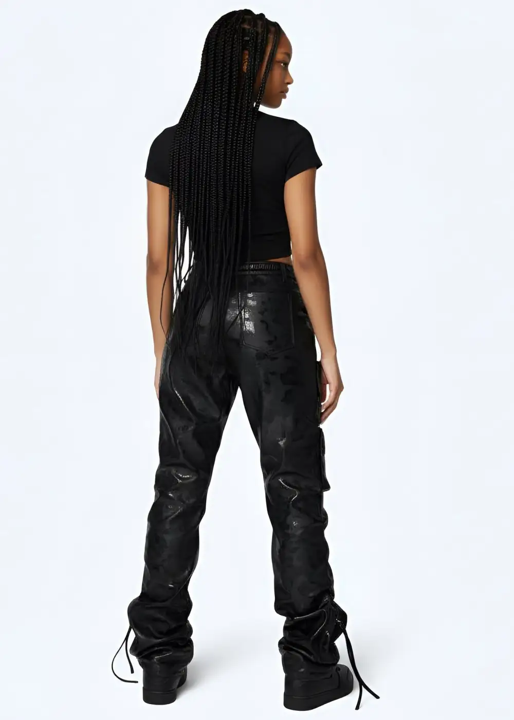High-Rise Relaxed-Fit Utility Cargo Pants