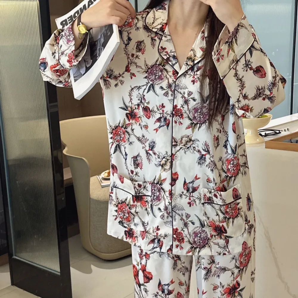 Garden Moonlight Silk Pajama Set