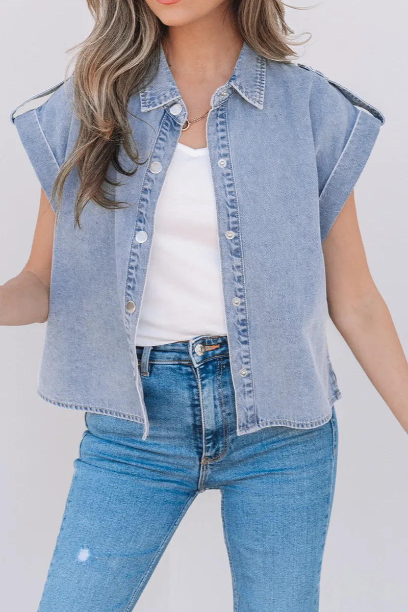 Cap Sleeve Shirt Blouse