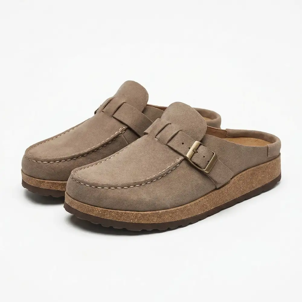  Casual Buckle Slip On Clogs Apparel