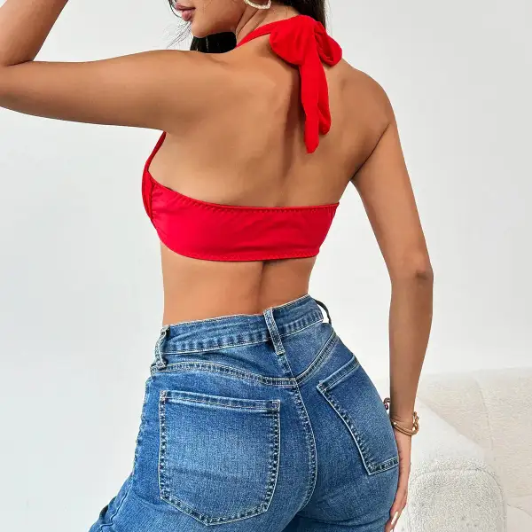 Halter-Neck Bra with Adjustable Closure