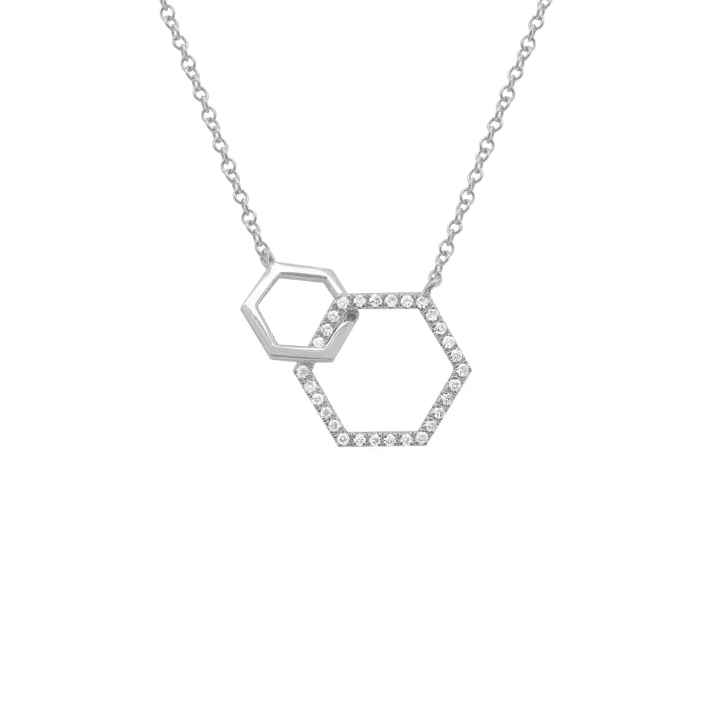 Contemporary Sculpted Classic Diamond Necklace