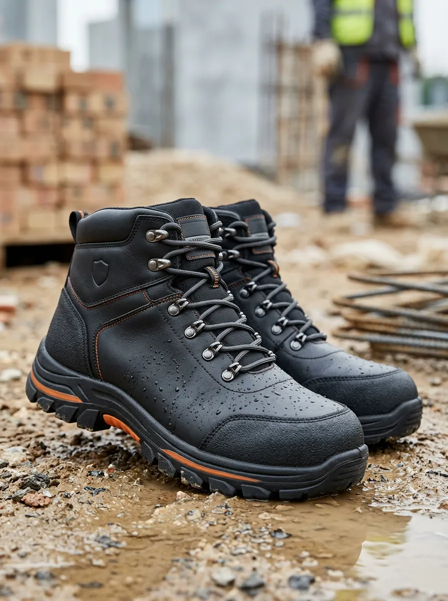 Relaxed Construction Style Men' Waterproof Work Boots