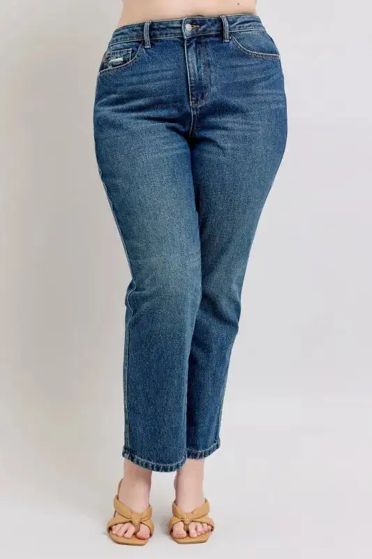 High Rise Straight Leg Jeans