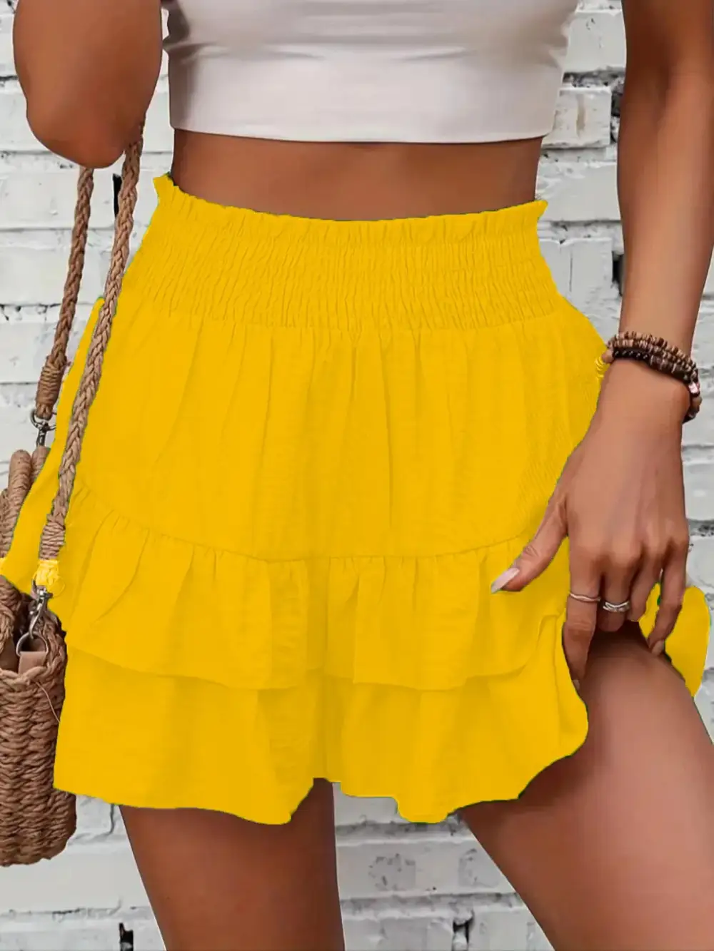 Ruffle High Waist Skort
