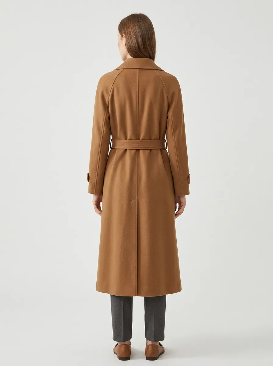 Women's Classic Belted Casual Long Trench Coat