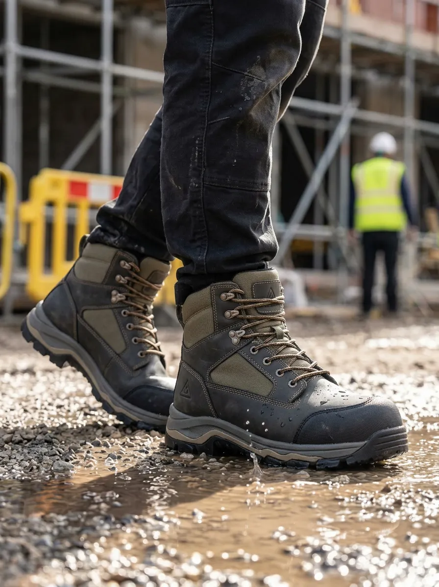 Workshop Tactical Leather-Look Men's Waterproof Work Boots