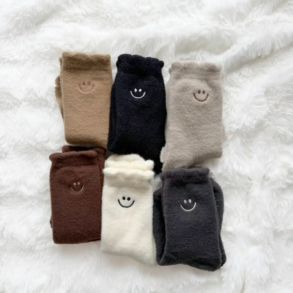 Fuzzy Happy Face Socks Pack