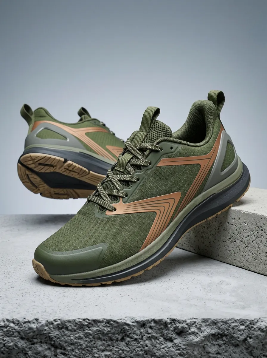 Men's Tempo Geometric Pattern Printed Running Shoes