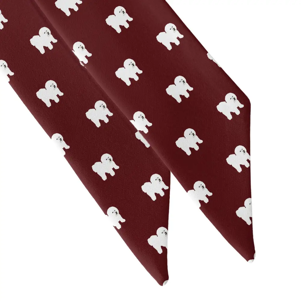 Bichon Frise Motif Hair Scarf