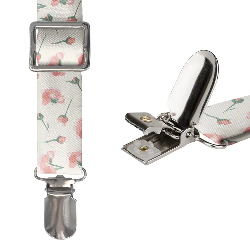 Peonies Floral Pattern Suspenders