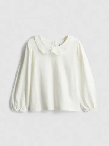 1-9yrs | Pure Cotton Collared Long Sleeve T-Shirt