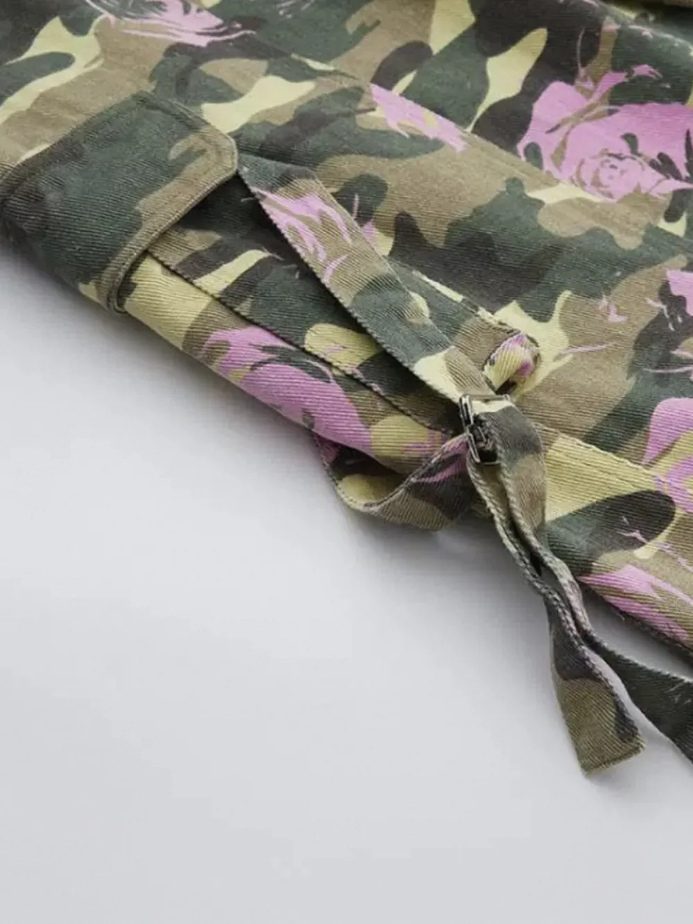 Straight-Leg Camouflage Graphic Pants