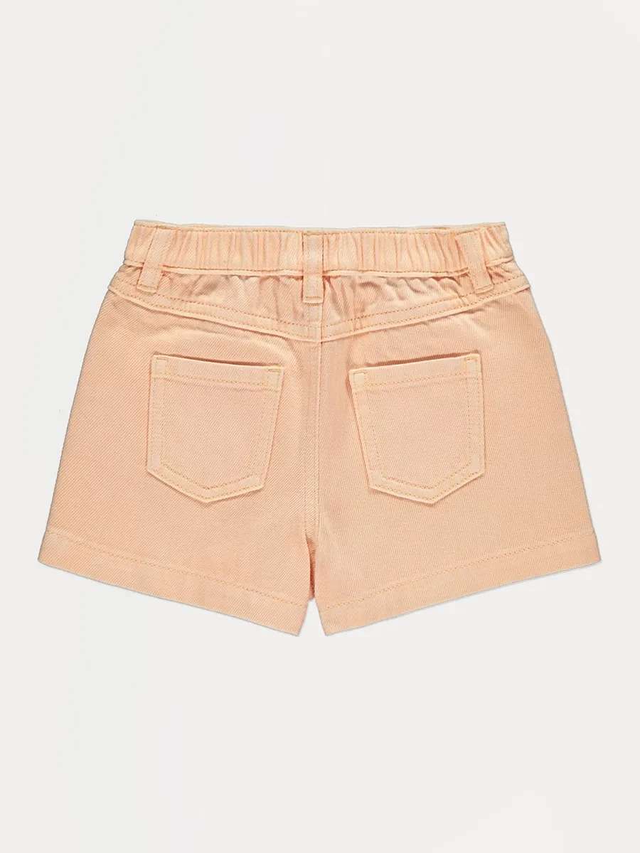 Orange Denim Shorts