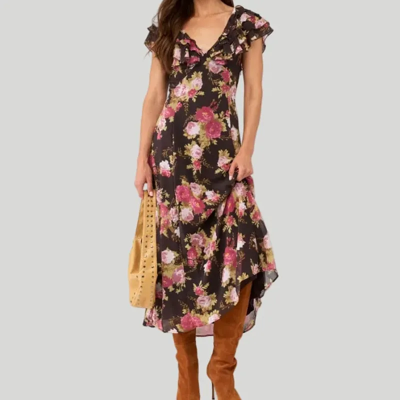 Textured Classic Women's Maxi Dress
