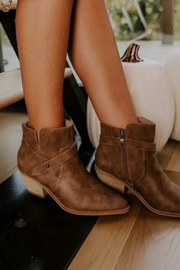 Streamlined Faux Leather Ankle Boots