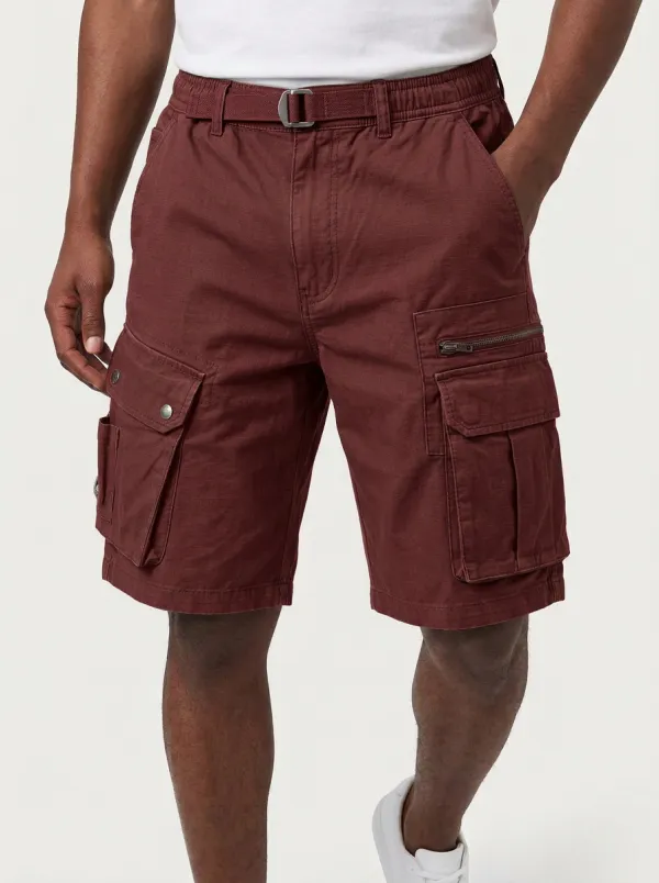 Men's Multi-Pocket Utility Cargo Shorts