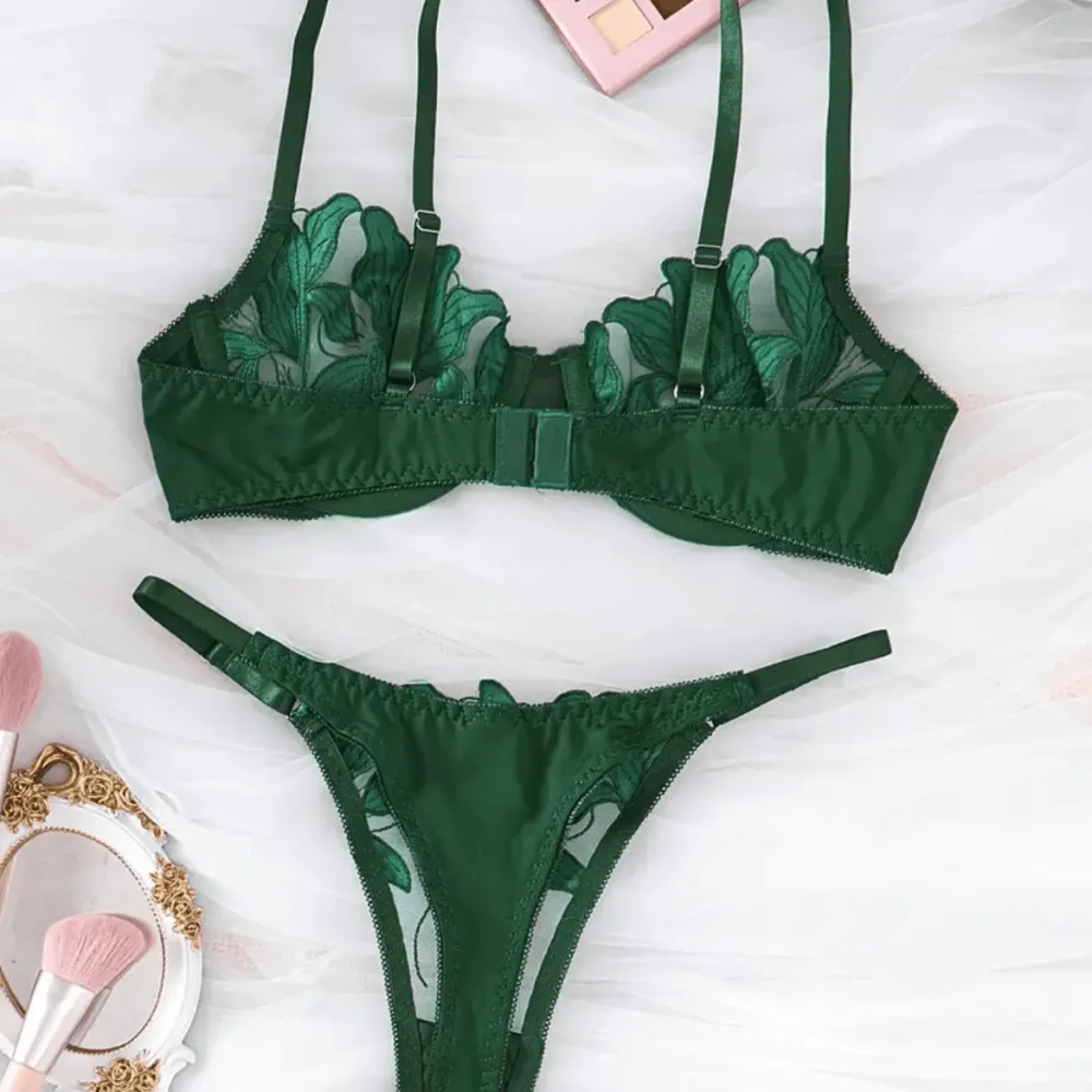 Classic Embroidered Silk Lingerie Set