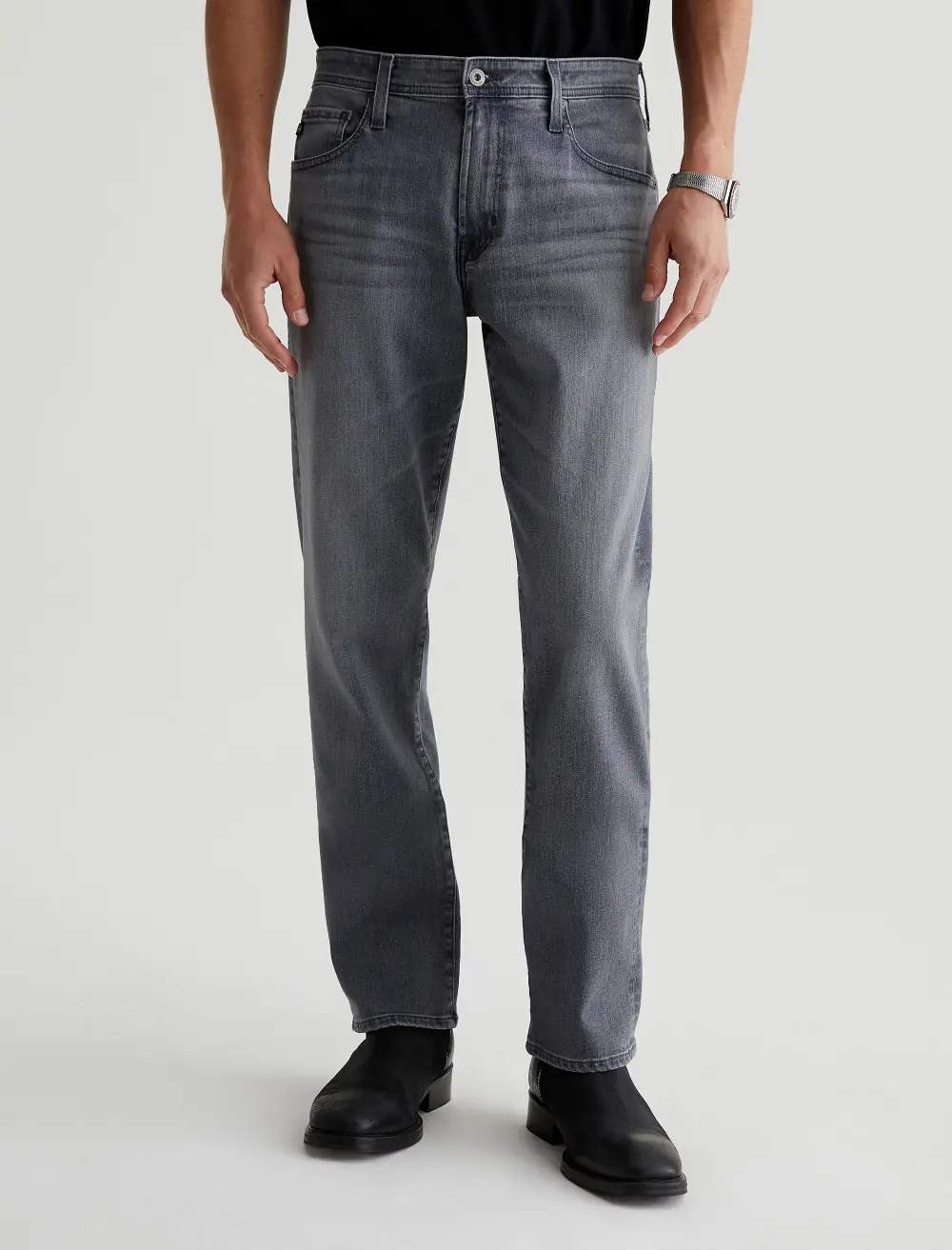 Men's Relaxed Tapered Mid Rise Power Stretch Jeans