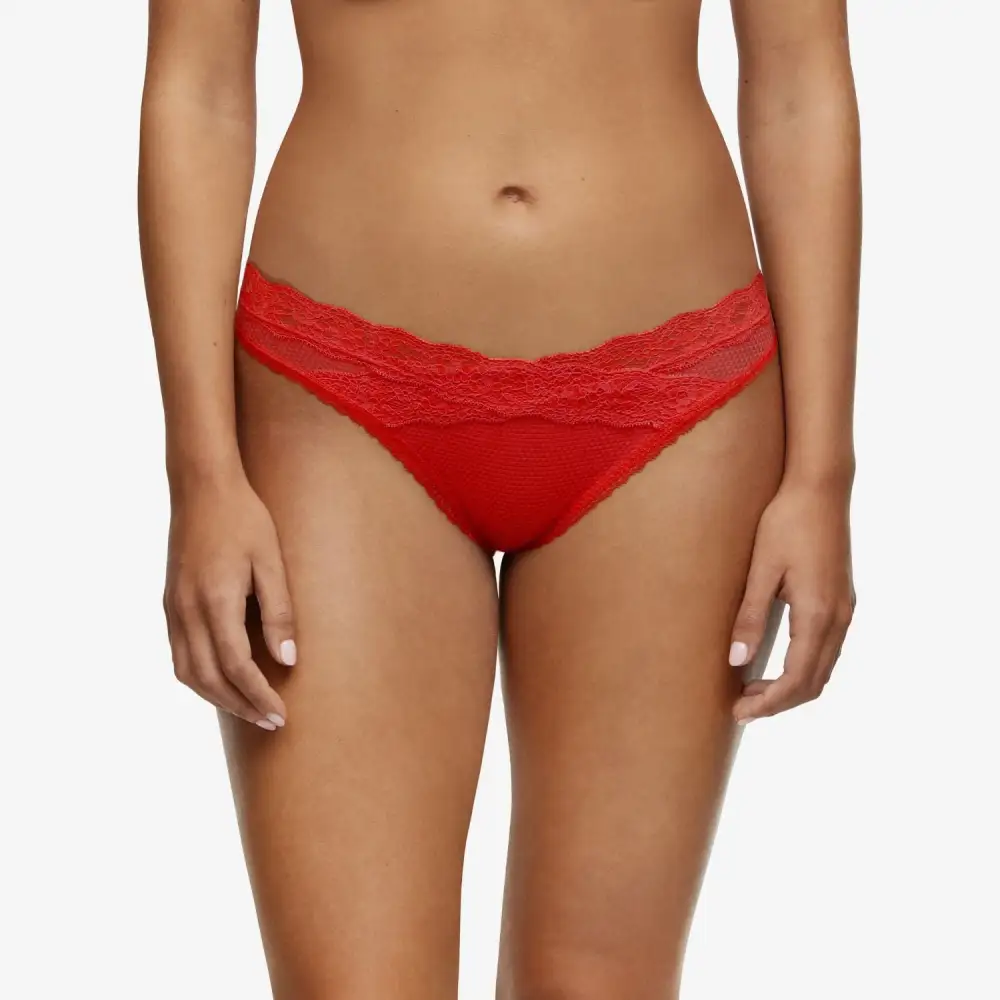 Women's Low Rise Seamless Floral Lace Mesh Tanga Panty