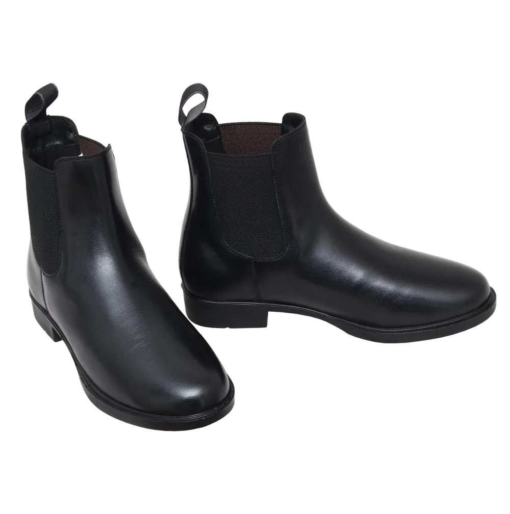 Refined Pull-On Rubber Sole Riding Ankle Boots