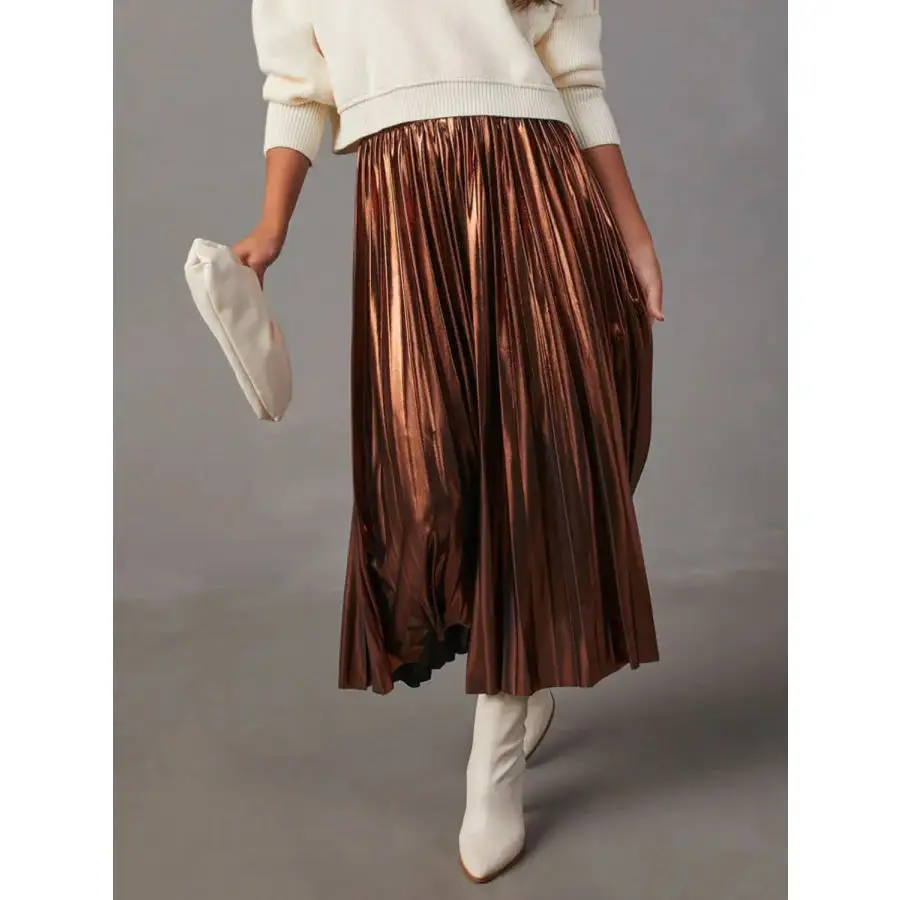 Pleated Midi Skirt