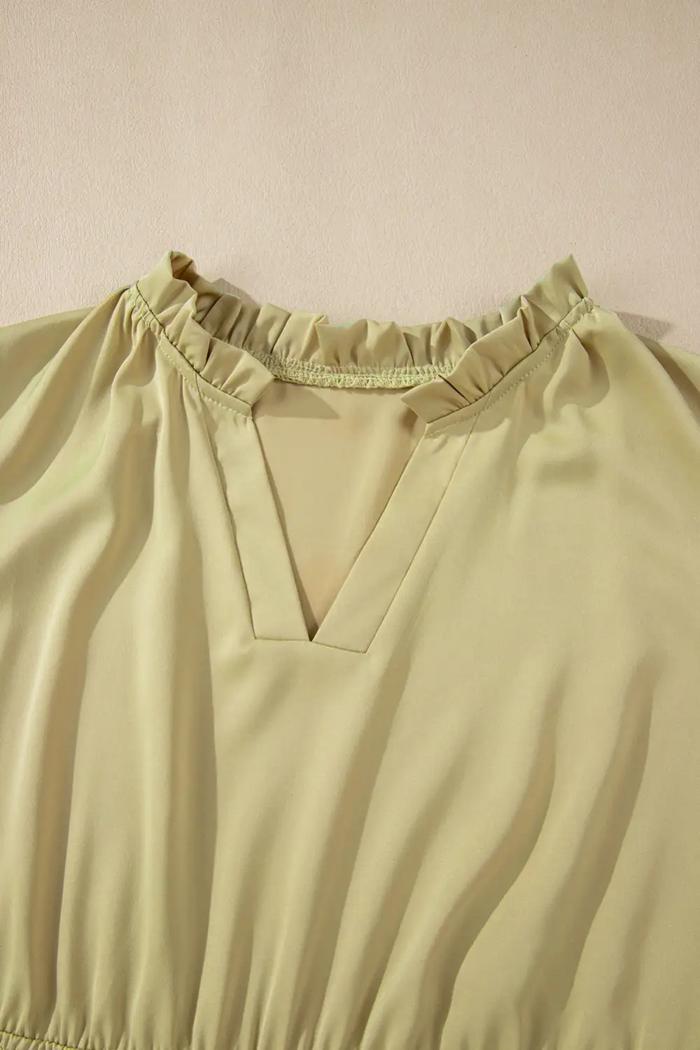 V Neck Puff Sleeve Maxi Dress