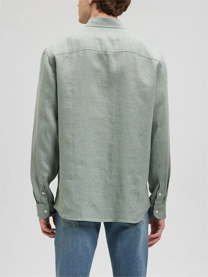 Olive Green Casual Men's Shirt