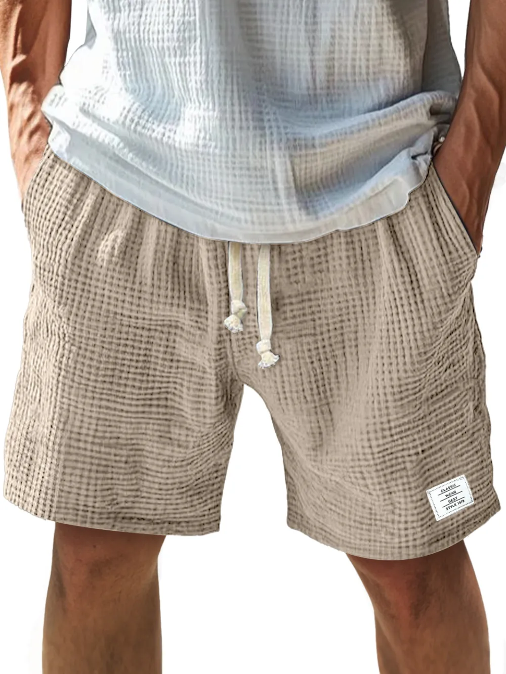 Drawstring Seamed Detail Shorts